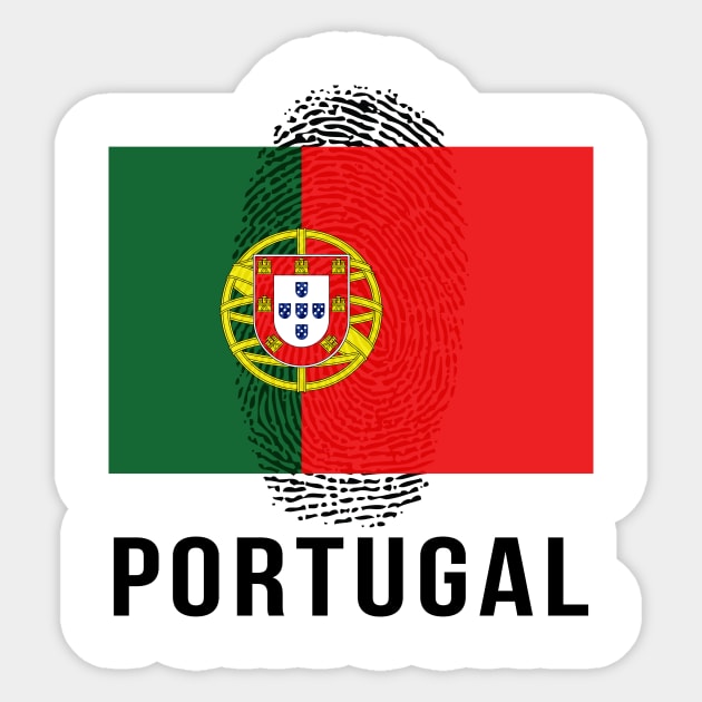 Portugal Flag DNA Sticker by Rocky Ro Designs